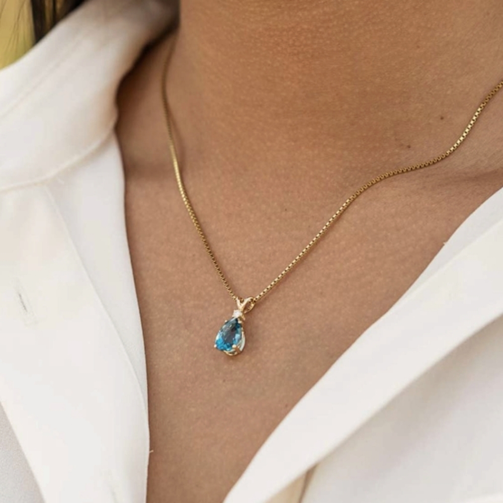 London Blue Topaz Necklace